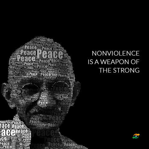 Mahatma Gandhi Quotes - Nonviolence Is A Weapon Of The Strong by Sina Irani