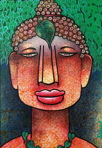 Modern Art - Buddha Painting by Aditi Musunur
