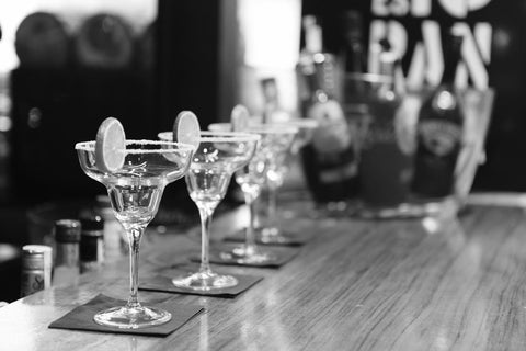 Bar Art - Black And White Bar Drinks by Deepak Tomar