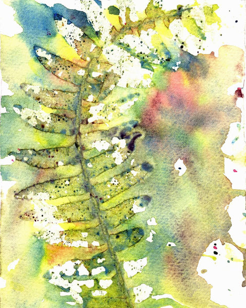 Tallenge Floral Art Collection - Abstract Water Color - Fern - Posters