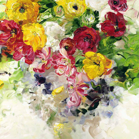 Tallenge Floral Art Collection - Contemporary Painting - Summer Bouquet by Michael Pierre