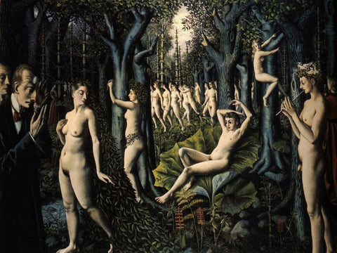 The Awakening Of The Forest (Léveil de la forêt) - Paul Delvaux Painting - Surrealism Painting by Paul Delvaux