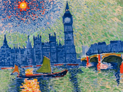 The Big Ben (Thames, London) - Andre Derain - Fauvist Art Painting by Andre Derain