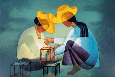 The Bordsellers - Louis Toffoli - Contemporary Art Painting - Art Prints