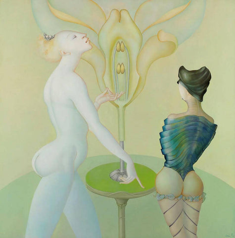 The Botany Lesson (La Lecon De Botanique) - Leonor Fini - Surrealist Art Painting - Framed Prints