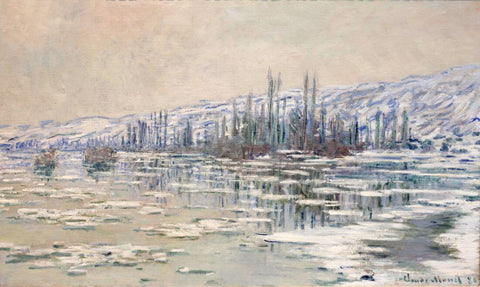 The Break-up Of The Ice (La Débâcle or Les Glaçons) - Claude Monet Painting – Impressionist Art by Claude Monet