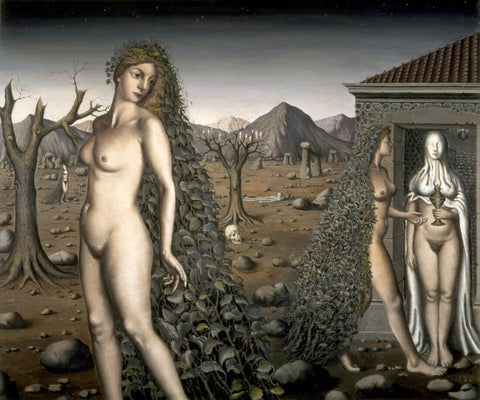 The Call of the Night (Appel de la Nuit) - Paul Delvaux Painting - Surrealism Painting by Paul Delvaux