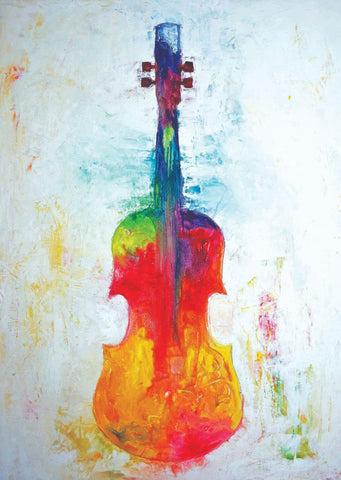 The Colorful Violin  - Canvas Prints Rolls (On Sale)
