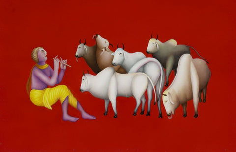 The Cowherd by Manjit Bawa