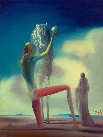 The Death Knight, 1934 (Le chevalier de la mort, 1934) - Salvador Dali Painting - Surrealism Art by Salvador Dali