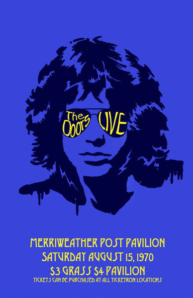 The Doors Live 1970 - Graphic Vintage Music Concert Poster - Framed Prints