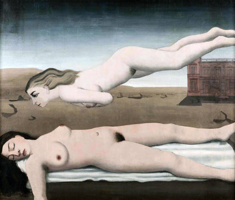 The Dream (De Droom) - Paul Delvaux Painting - Surrealism Painting by Paul Delvaux