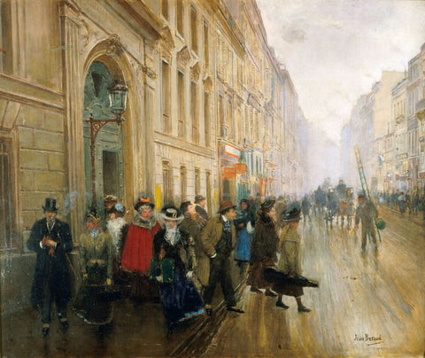 The Exit of the Music Academy, Paris France - Jean Béraud - Large Art Prints by Jean Béraud