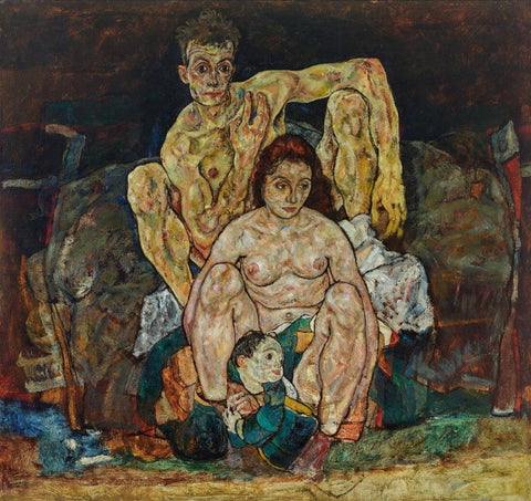 The Family (Die Familie) - Egon Schiele by Egon Schiele