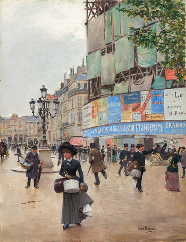 The Haven of Paris (Le Havre de Paris) - Jean Béraud Painting - Large Art Prints by Jean Béraud