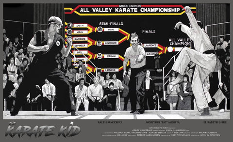 The Karate Kid - Johnny Lawrence Vs Daniel LaRusso - Hollywood Martial Arts Movie - Art Poster by Movies