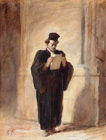 The Lawyer - Honoré Daumier - Lawyer Office Art Painting by Office Art