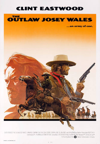 The Outlaw Josey Wales - Clint Eastwood -  Hollywood Western Vintage Movie Poster - Large Art Prints