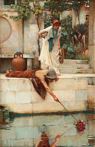 The Rescue - John William Waterhouse 1890 - Orientalist Painting by John William Waterhouse