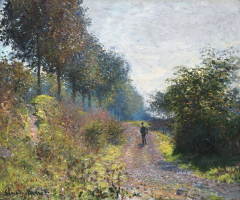 The Sheltered Path (Le chemin abrité) - Claude Monet Painting – Impressionist Art by Claude Monet