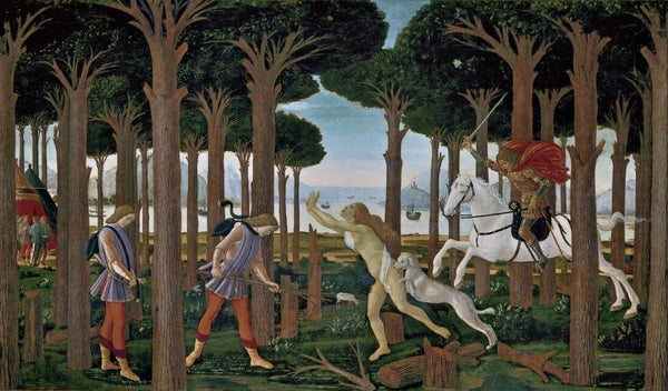 The Story of Nastagio Degli Onesti - Sandro Botticelli - Framed Prints