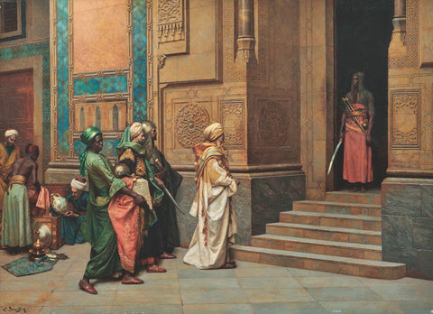 The Tribute - Ludwig Deutsch - Orientalism Art Painting by Ludwig Deutsch