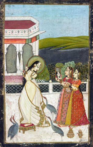 The Vilaval Ragini - Kishangarh School c1780 - Indian Miniature Painting - Large Art Prints