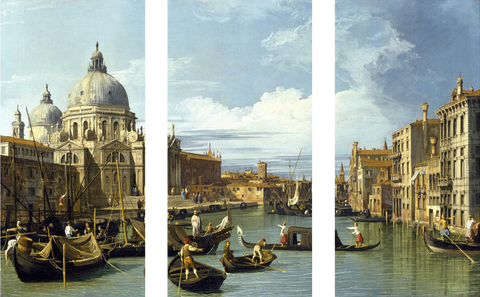 The Entrance To The Grand Canal Venice - Art Panels by Canaletto