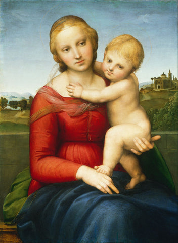 The Small Cowper Madonna - Framed Prints by Raphael