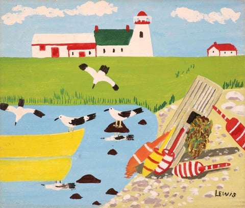 The Lighthouse - Maud Lewis - Canvas Prints by Maud Lewis