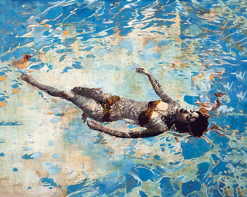 The Swimmer - Contemporary Art by Aron Derick