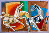 Three Horses - Maqbool Fida Husain – Painting - Framed Prints