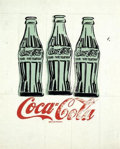Three Coke Bottles - Large Art Prints by Andy Warhol
