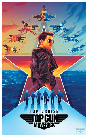 Top Gun Maverick - Tom Cruise - Hollywood Movie Graphic Poster by Movie Posters