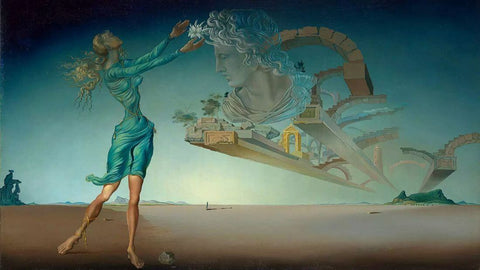 Trilogy Of The Desert - Salvador Dali - Surrealist Painting by Salvador Dali