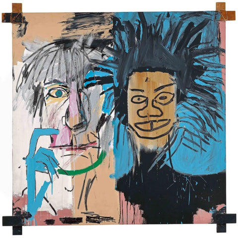 Two Heads (Dos Cabezas) - Jean-Michael Basquiat - Neo Expressionist Painting by Jean-Michel Basquiat