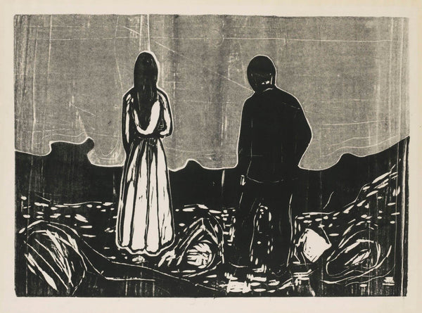 Two Human Beings - Edouard Munch - Framed Prints