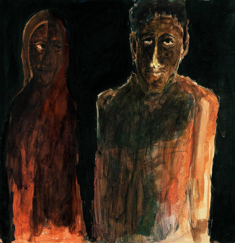 Untitled (Man and Woman) by Rabindranath Tagore