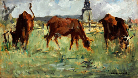 Cows In Pasture (Vaches Au Paturage) - Édouard Manet by Édouard Manet
