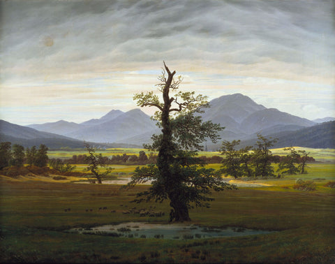 Village Landscape in Morning Light - Life Size Posters by Caspar David Friedrich