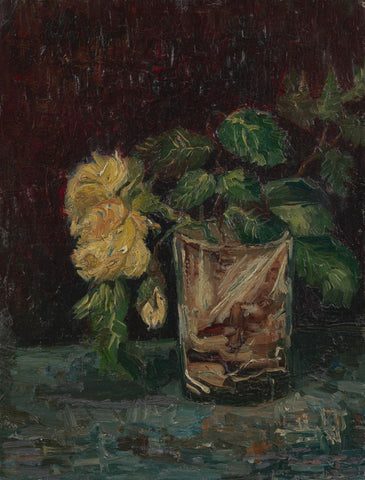 Glass with Yellow Roses - Posters by Vincent Van Gogh