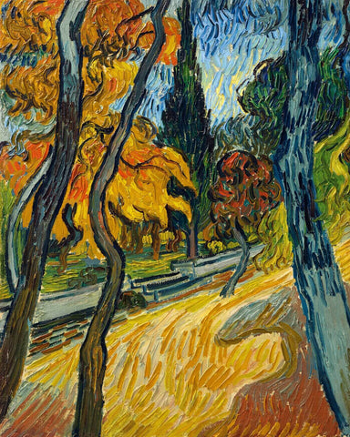 Vincent Van Gogh - Arbres Dans Le Jardin De Lasile - Large Art Prints by Vincent van Gogh