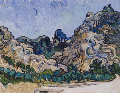 Vincent Van Gogh - Mountains At Saint Remy by Vincent Van Gogh