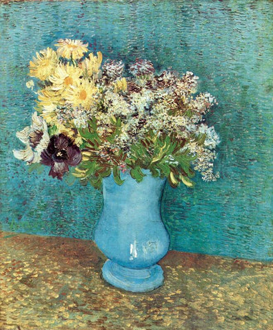 Vase With Lilacs, Daisies And Anemones - Posters by Vincent van Gogh