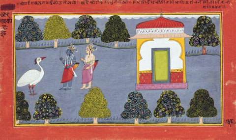 Vintage Indian Art - Ramayana - Five Folios From A Ramayana Series - Rajput Painting - Mewar - 18 Century II - Posters by Kritanta Vala