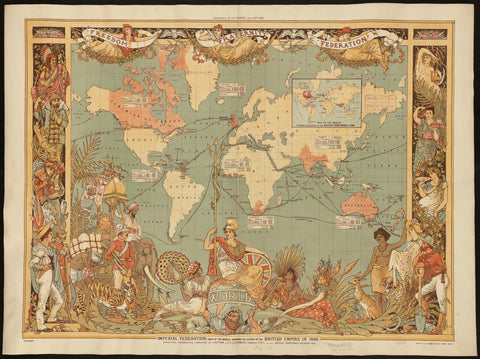 Vintage Map - British Empire In 1887 by Tommy