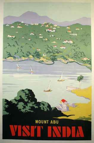 Visit India - Mount Abu - Vintage Travel Poster by Travel