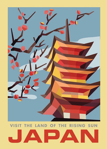 Visit Japan - Vintage Travel Poster by Travel