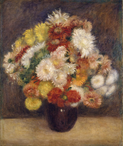 Bouquet of Chrysanthemums by Pierre-Auguste Renoir