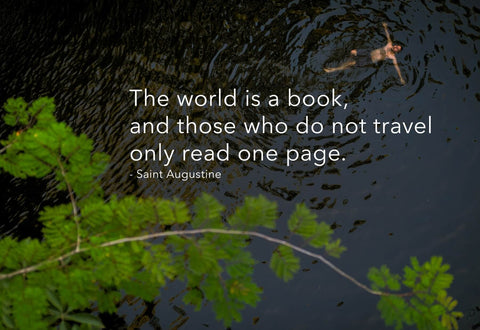 Wanderlust - Inspirational Quote - The World Is A Book by Keith Sanders